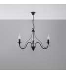 Chandeliers - Sollux Chandelier MINERWA 3 black SL.0217 - product 2