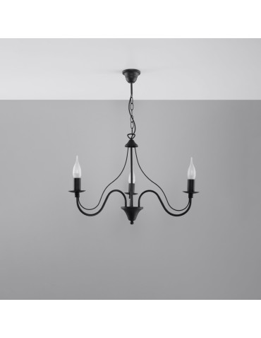 Sollux Żyrandol MINERWA 3 czarny SL.0217 - produkt 2