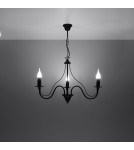 Chandeliers - Sollux Chandelier MINERWA 3 black SL.0217 - product 3