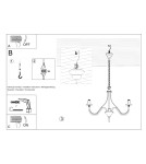 Chandeliers - Sollux Chandelier MINERWA 3 black SL.0217 - product 5