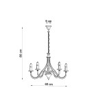 Chandeliers - Sollux Chandelier MINERWA 5 black SL.0218 - product 4