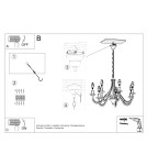Chandeliers - Sollux Chandelier MINERWA 5 black SL.0218 - product 5