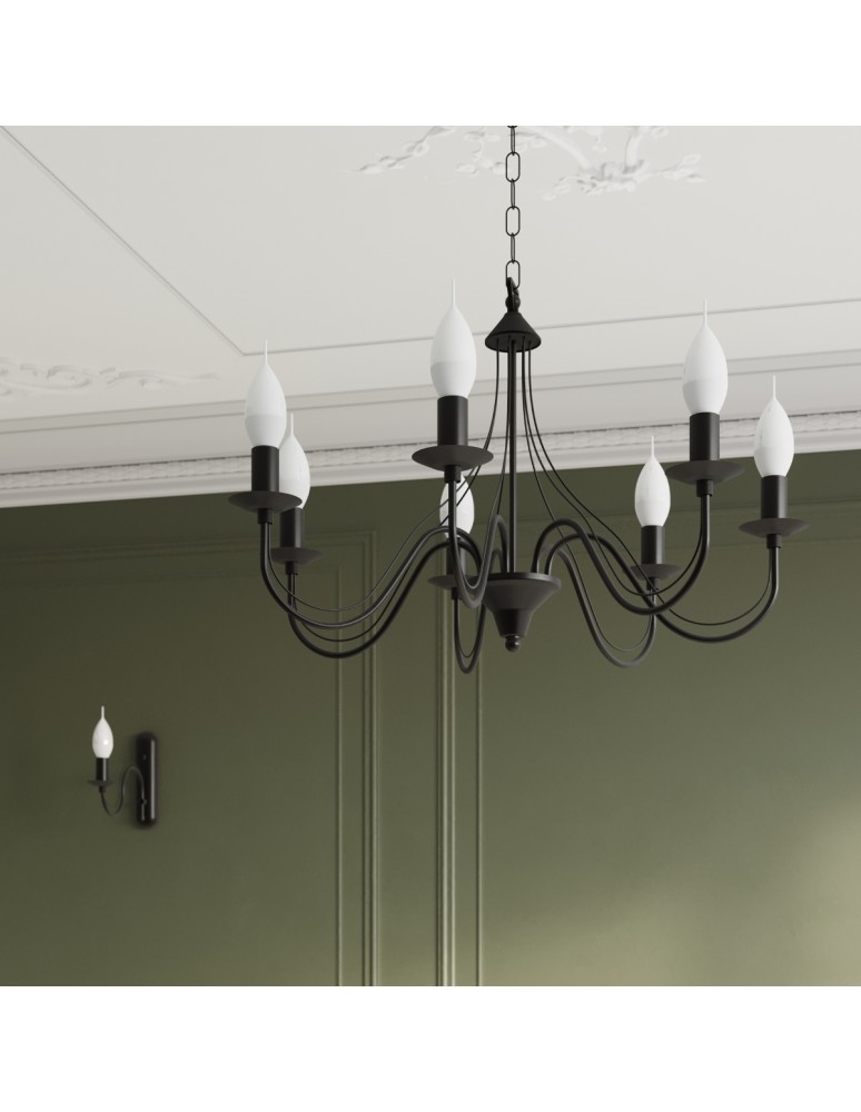 Chandeliers - Sollux Chandelier MINERWA 5 black SL.0218 - product kolory-swiatla.pl 8
