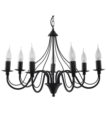 Sollux Chandelier MINERWA 7 black SL.0219