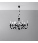 Chandeliers - Sollux Chandelier MINERWA 7 black SL.0219 - product 2