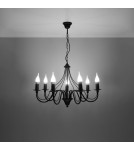Chandeliers - Sollux Chandelier MINERWA 7 black SL.0219 - product 3