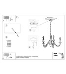 Chandeliers - Sollux Chandelier MINERWA 7 black SL.0219 - product 5