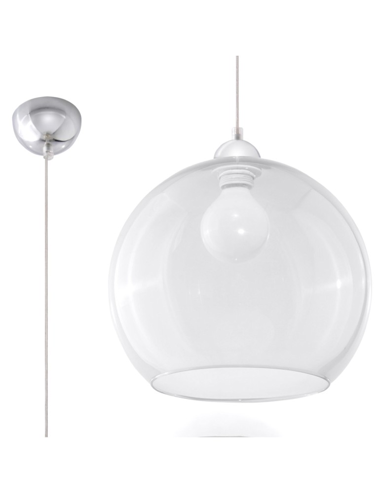 Pendant lamps - Sollux BALL pendant lamp transparent SL.0248 - product kolory-swiatla.pl 1