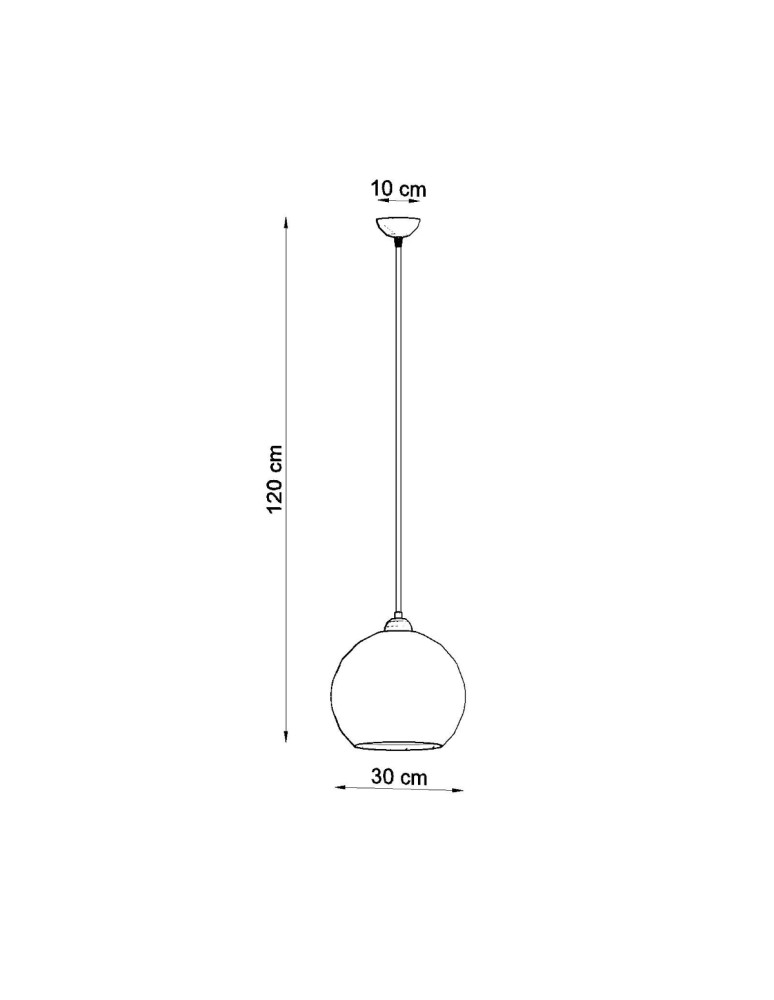 Pendant lamps - Sollux BALL pendant lamp transparent SL.0248 - product kolory-swiatla.pl 4