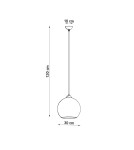Sollux Lampa wisząca BALL szampański SL.0249