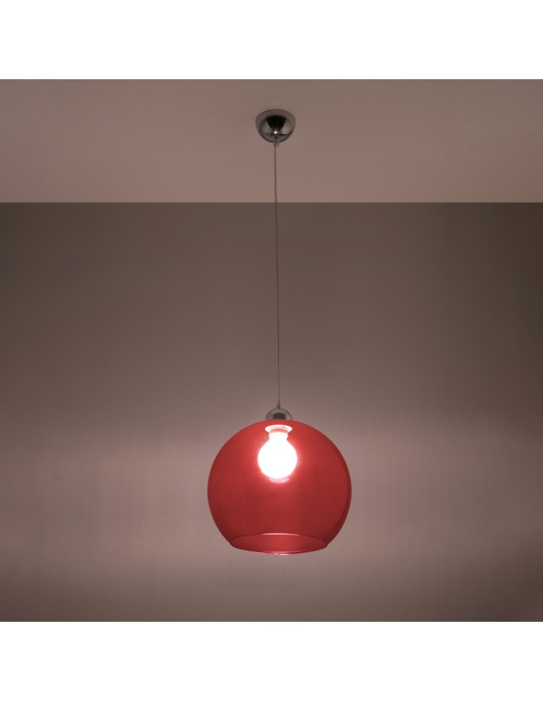 Pendant lamps - Sollux BALL red pendant lamp SL.0253 - product kolory-swiatla.pl 3