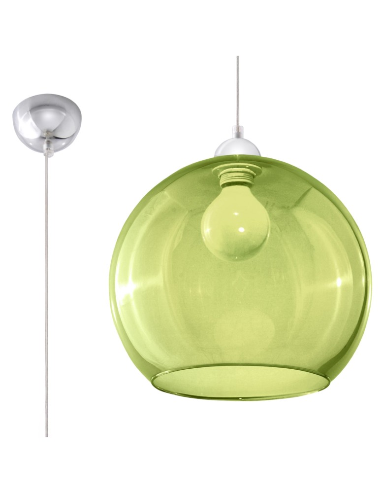 Pendant lamps - Sollux BALL green pendant lamp SL.0254 - product kolory-swiatla.pl 1