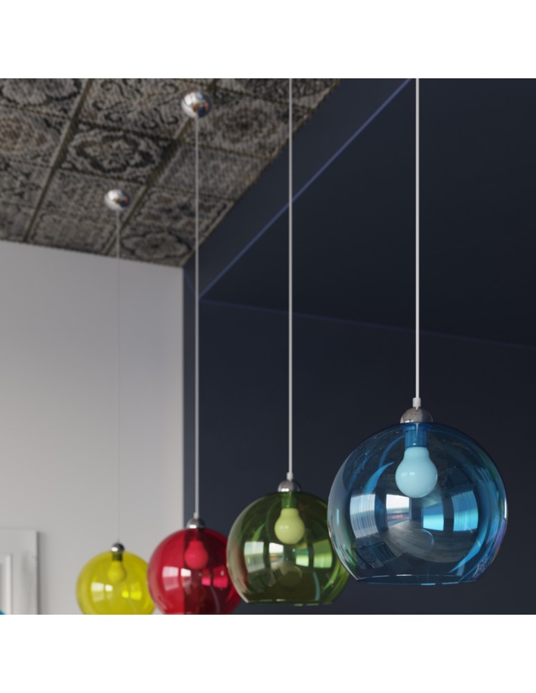 Pendant lamps - Sollux BALL green pendant lamp SL.0254 - product kolory-swiatla.pl 8