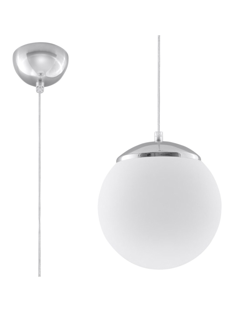 Pendant lamps - Sollux UGO 20 chrome pendant lamp SL.0263 - product kolory-swiatla.pl 1
