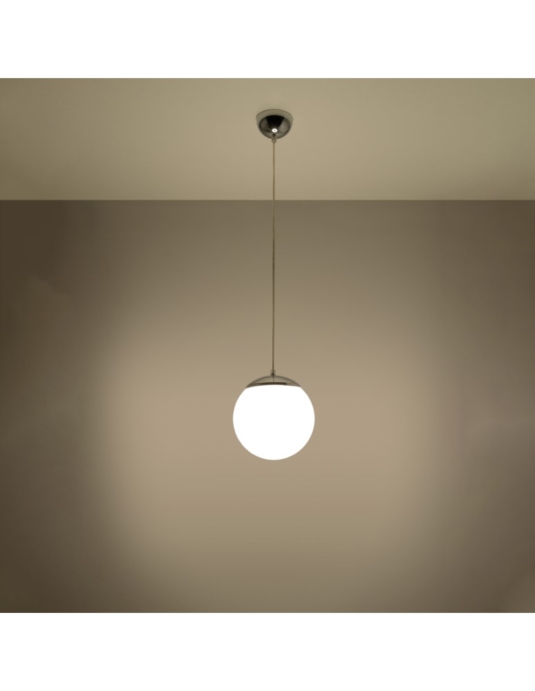 Pendant lamps - Sollux UGO 20 chrome pendant lamp SL.0263 - product kolory-swiatla.pl 3