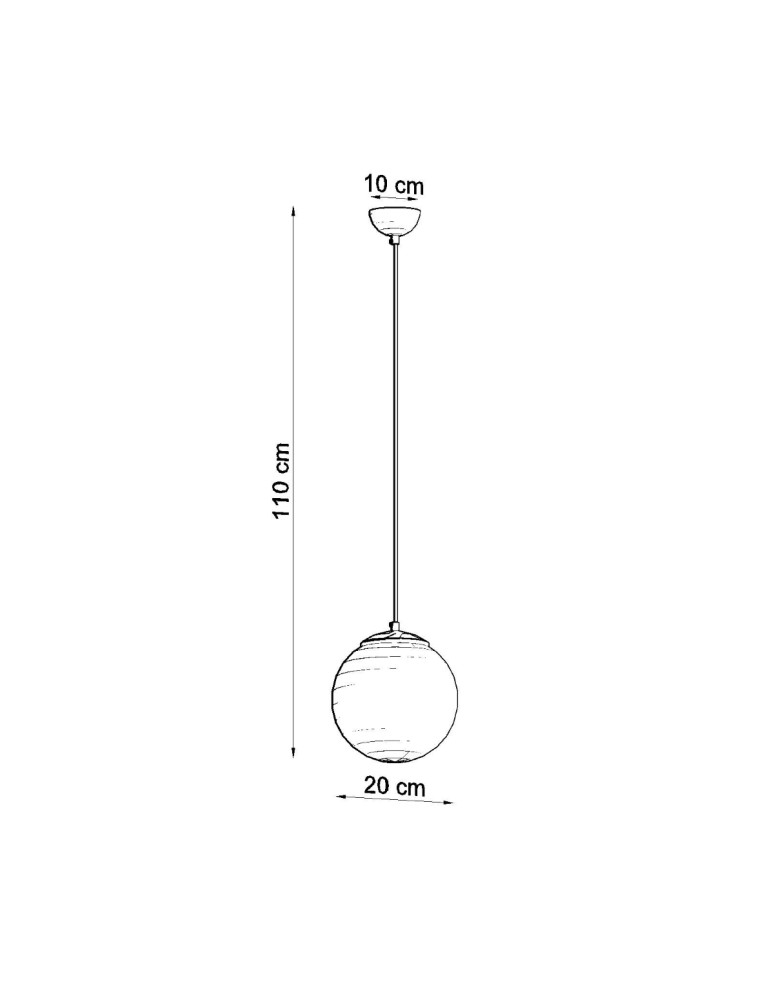 Pendant lamps - Sollux UGO 20 chrome pendant lamp SL.0263 - product kolory-swiatla.pl 4