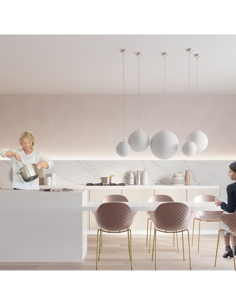 Pendant lamps - Sollux UGO 20 chrome pendant lamp SL.0263 - product kolory-swiatla.pl 7