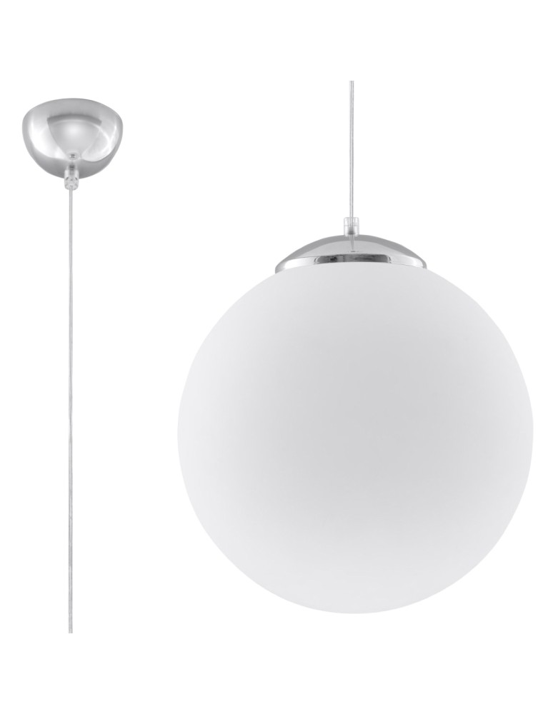 Pendant lamps - Sollux UGO 40 chrome pendant lamp SL.0265 - product kolory-swiatla.pl 1