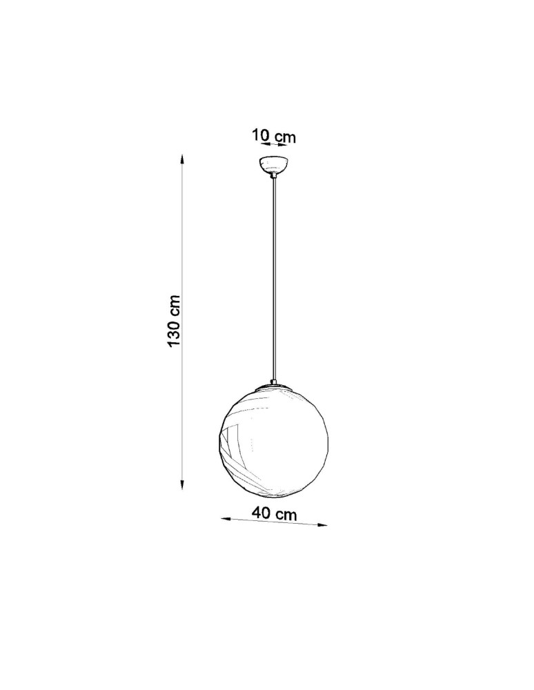Pendant lamps - Sollux UGO 40 chrome pendant lamp SL.0265 - product kolory-swiatla.pl 4