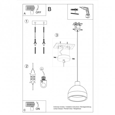 Sollux Lampa wisząca DAMASO SL.0281
