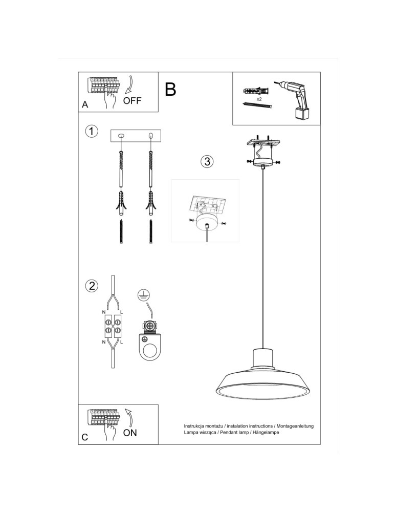Pendant lamps - Sollux AFRA pendant lamp SL.0282 - product kolory-swiatla.pl 5