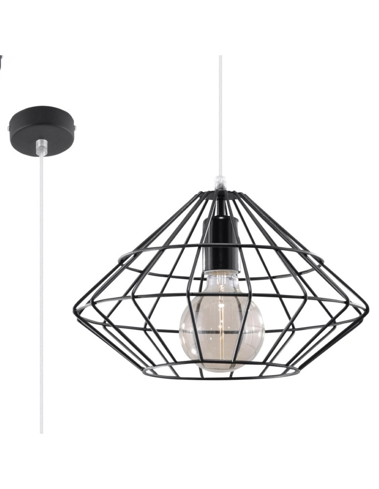 Pendant lamps - Sollux UMBERTO pendant lamp black SL.0294 - product kolory-swiatla.pl 1