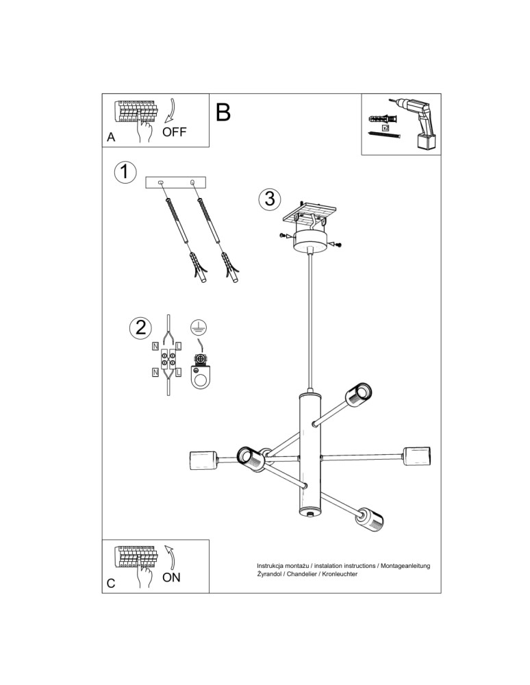 Chandeliers - Sollux Chandelier DUOMO 6 SL.0305 - product kolory-swiatla.pl 5