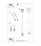 Pendant lamps - Sollux LAGOS 1 pendant lamp black SL.0327 - product 5