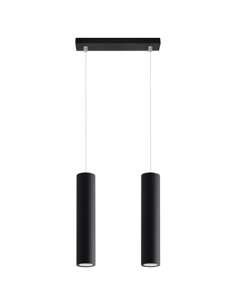 Pendant lamps - Sollux LAGOS 2 pendant lamp black SL.0328 - product kolory-swiatla.pl 1