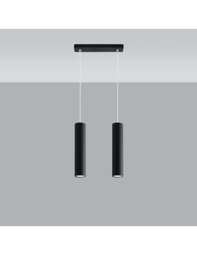 Pendant lamps - Sollux LAGOS 2 pendant lamp black SL.0328 - product kolory-swiatla.pl 2