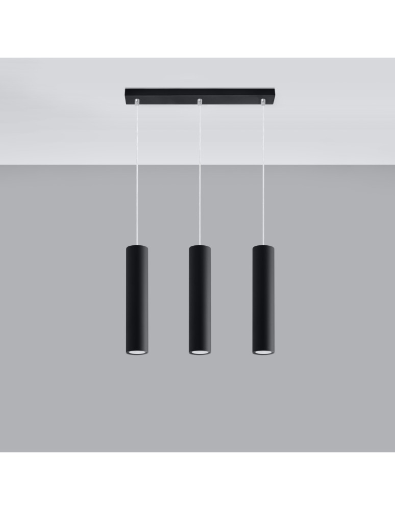 Sollux Lampa wisząca LAGOS 3L czarny SL.0329
