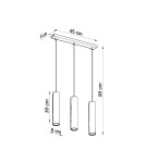 Pendant lamps - Sollux LAGOS 3L pendant lamp black SL.0329 - product 4