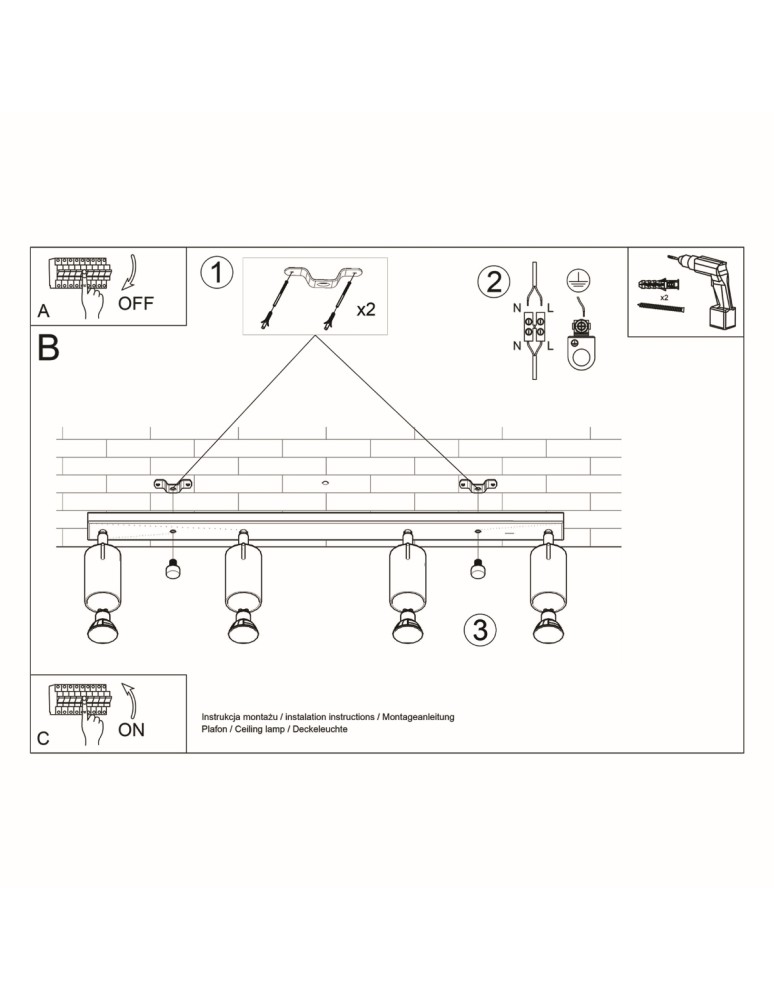 Ceiling lamps - Sollux Plafond RING 4L white SL.0331 - product kolory-swiatla.pl 5
