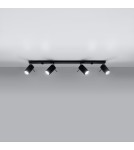 Ceiling lamps - Sollux Plafond RING 4L black SL.0332 - product 2