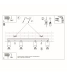 Ceiling lamps - Sollux Plafond RING 4L black SL.0332 - product 5