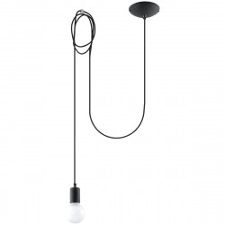 Sollux Lampa wisząca EDISON 1 LONG czarny SL.0369