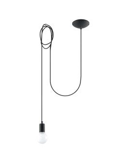 Sollux EDISON 1 LONG pendant lamp black SL.0369