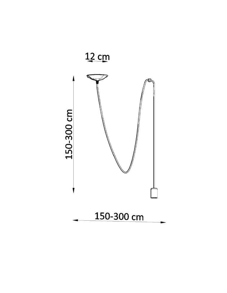 Pendant lamps - Sollux EDISON 1 LONG pendant lamp black SL.0369 - product kolory-swiatla.pl 4