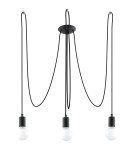 Chandeliers - Sollux Chandelier EDISON 3 black SL.0370 - product 1
