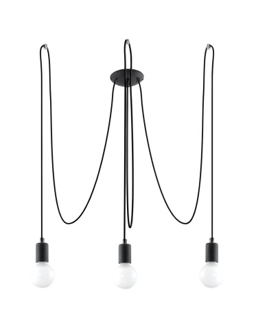 Sollux Chandelier EDISON 3 black SL.0370