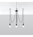 Chandeliers - Sollux Chandelier EDISON 3 black SL.0370 - product 2