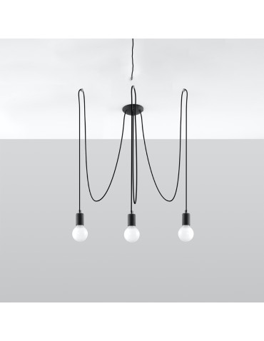 Sollux Żyrandol EDISON 3 czarny SL.0370 - produkt 2