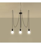 Chandeliers - Sollux Chandelier EDISON 3 black SL.0370 - product 3
