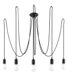 Chandeliers - Sollux Chandelier EDISON 5 black SL.0371 - product 1