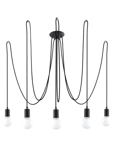 Sollux Chandelier EDISON 5 black SL.0371