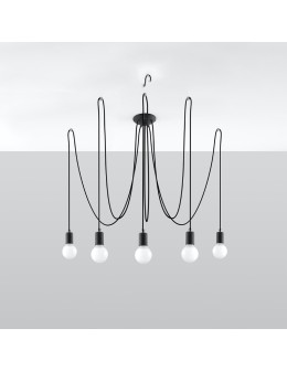 Sollux Żyrandol EDISON 5 czarny SL.0371 - produkt 2