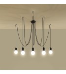 Chandeliers - Sollux Chandelier EDISON 5 black SL.0371 - product 3