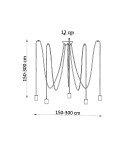 Chandeliers - Sollux Chandelier EDISON 5 black SL.0371 - product 4