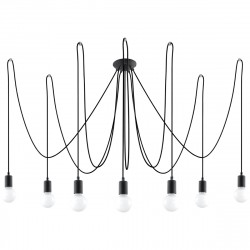 Sollux Żyrandol EDISON 7 czarny SL.0372