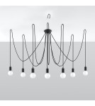 Chandeliers - Sollux Chandelier EDISON 7 black SL.0372 - product 2